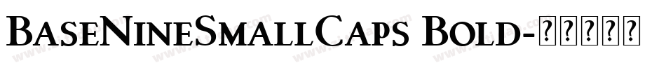 BaseNineSmallCaps Bold字体转换